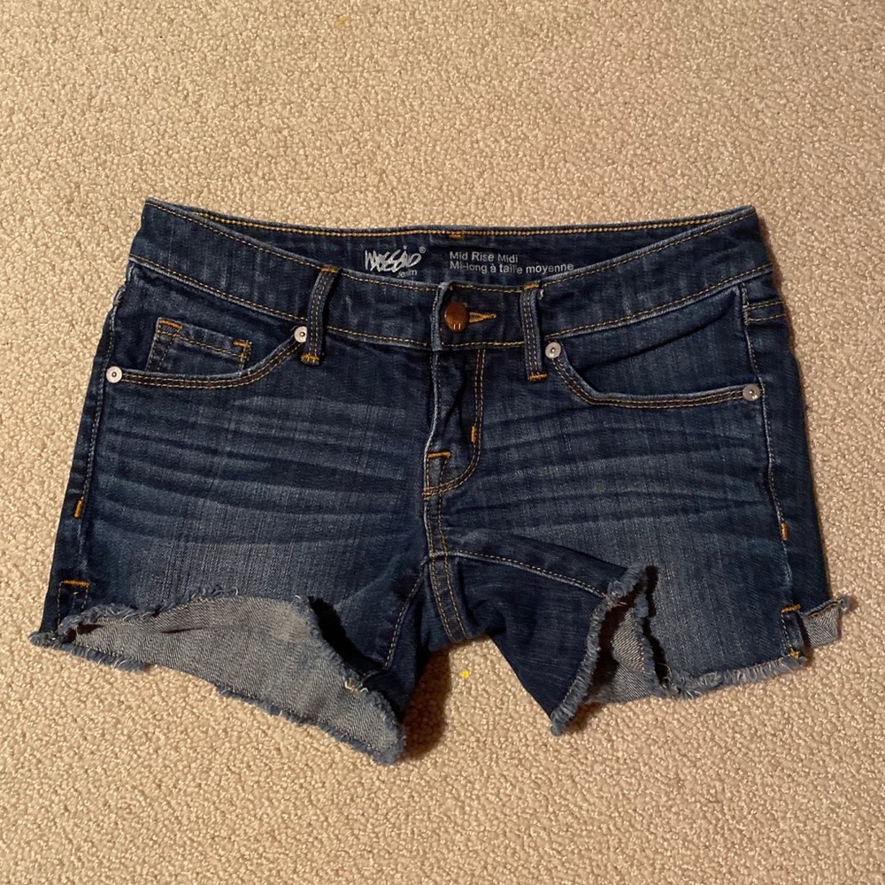 Mossimo Mid Rise Midi Jean Shorts